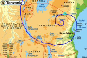 15.Vortexul Tanzanian - punctul albastru Muntele Kilimanjaro