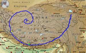 16.Vortex Tibet - cu galben Muntele Sacru tibetan